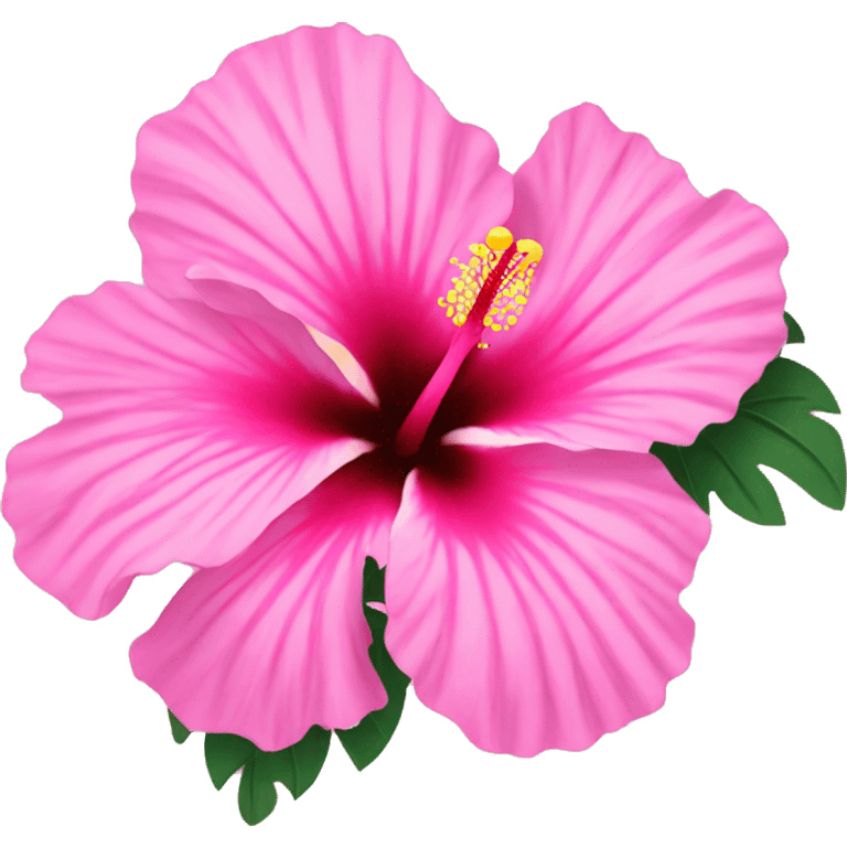 pink hibiscus flower emoji