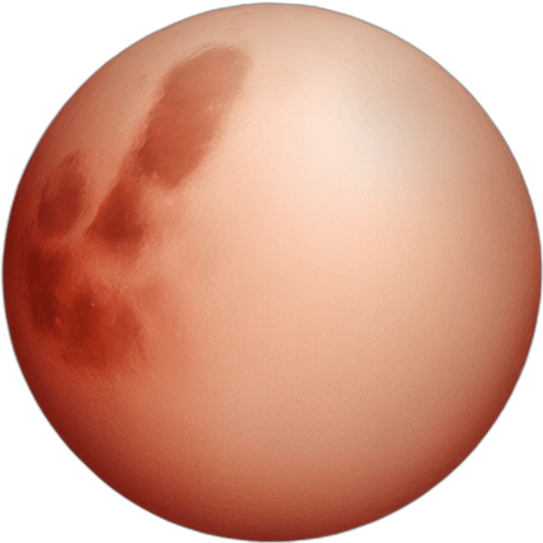 A red moon emoji