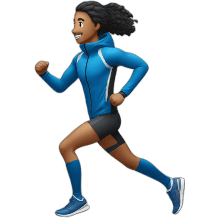 runner en tenue d'hiver emoji