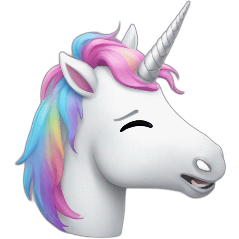 A unicorn winking emoji