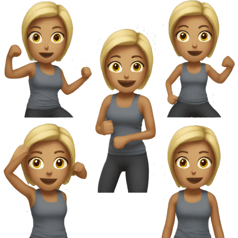 woman exercising POV emoji