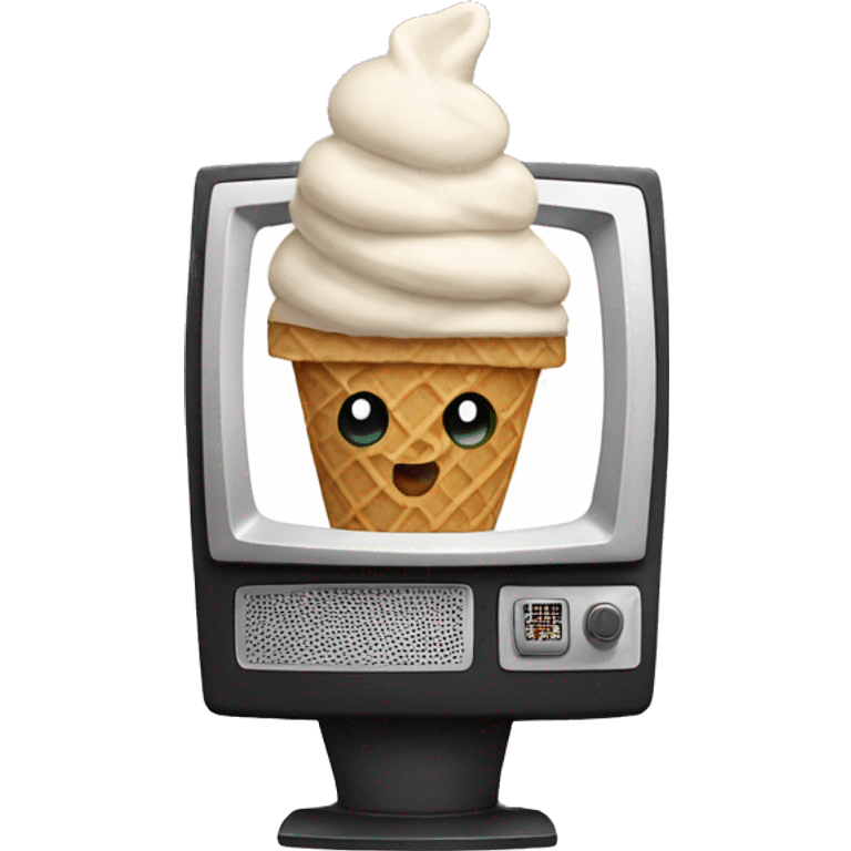 Ice cream as a tv  emoji