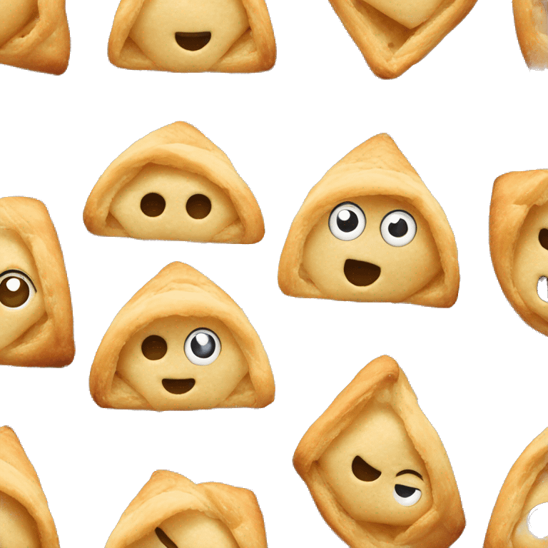 Apple turnover with a face emoji