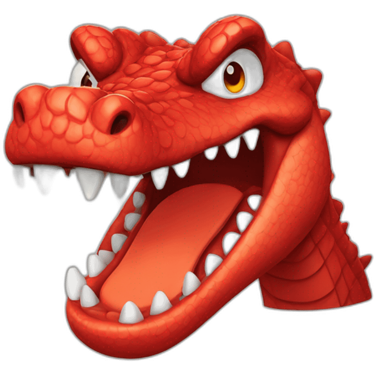 red crocodile angry emoji