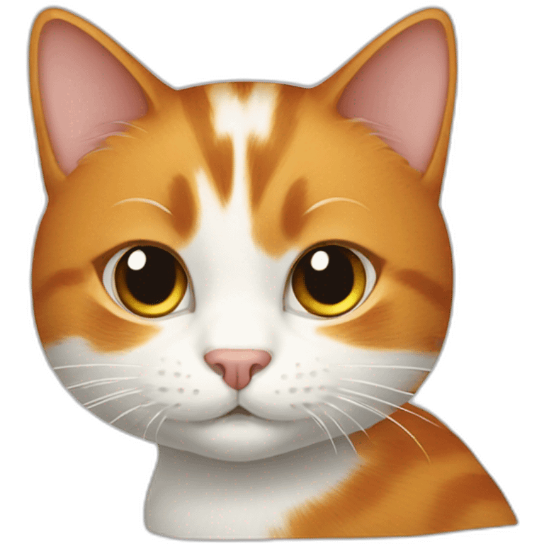 Ginger and white cat emoji