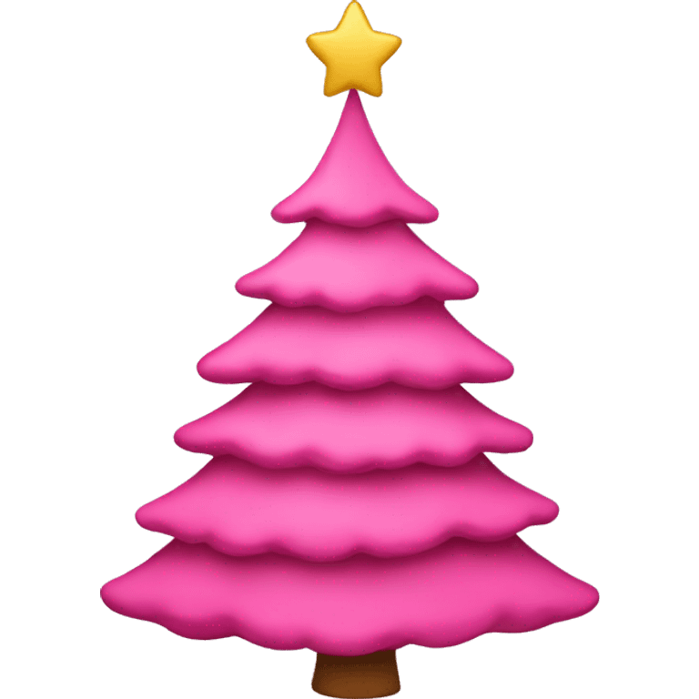 Pink christmas tree emoji