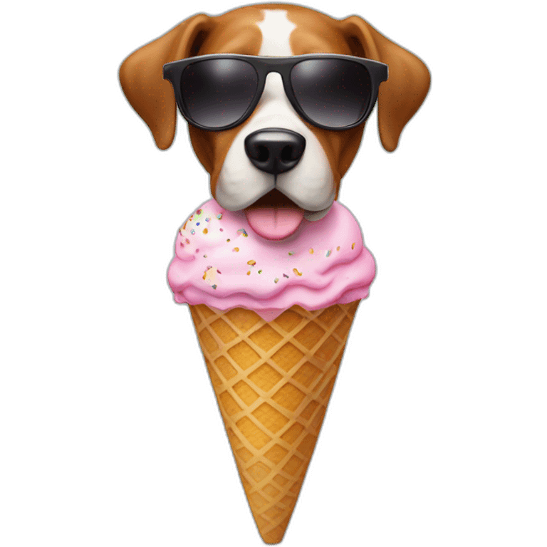 Dog sunglasses ice cream   emoji