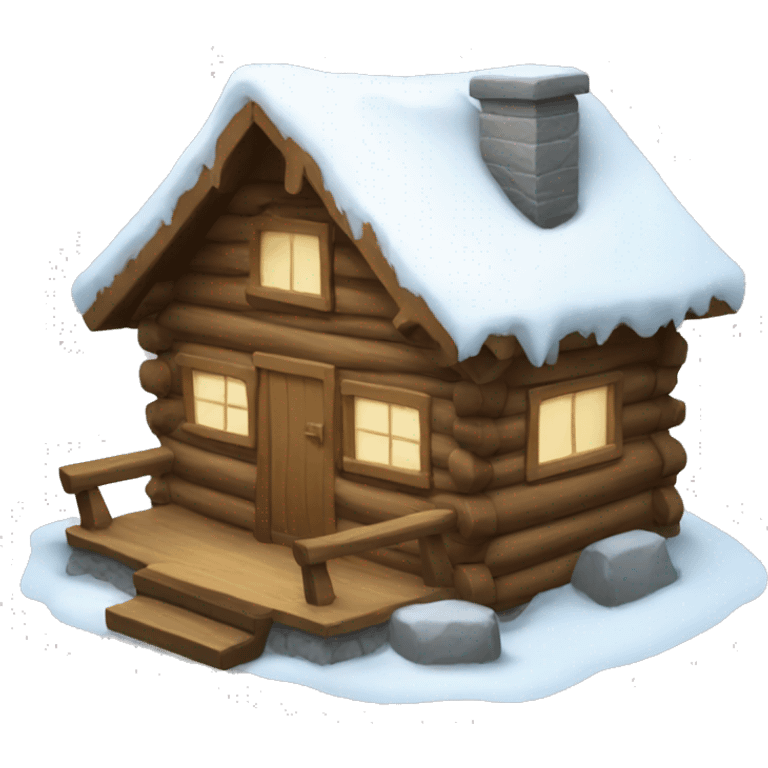 Snow cabin  emoji