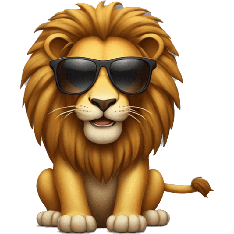 Lion with sunglasses  emoji