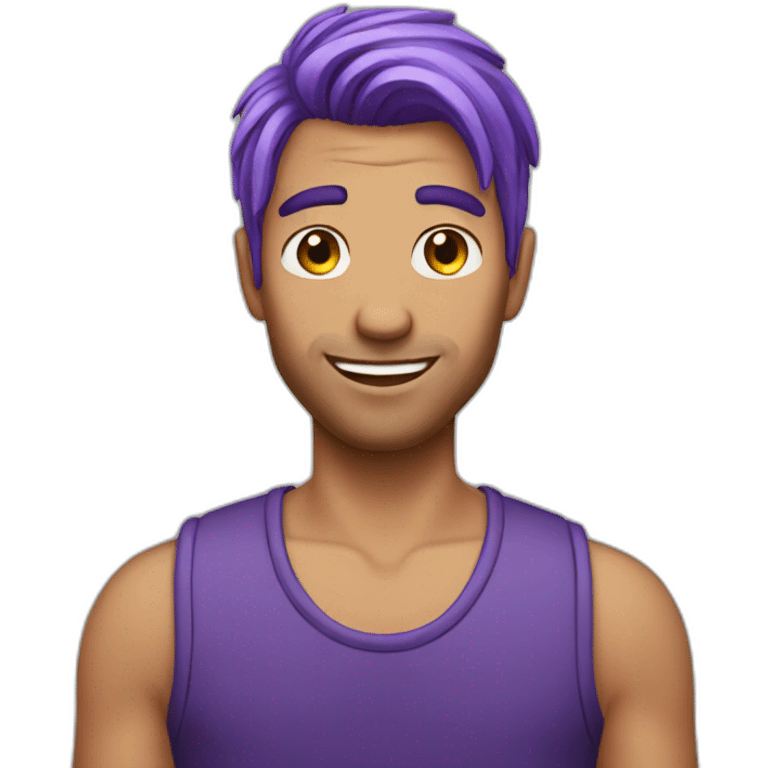 guy with purple hair emoji