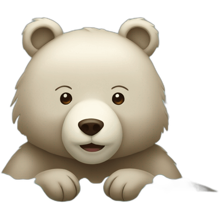 Bear in spa emoji