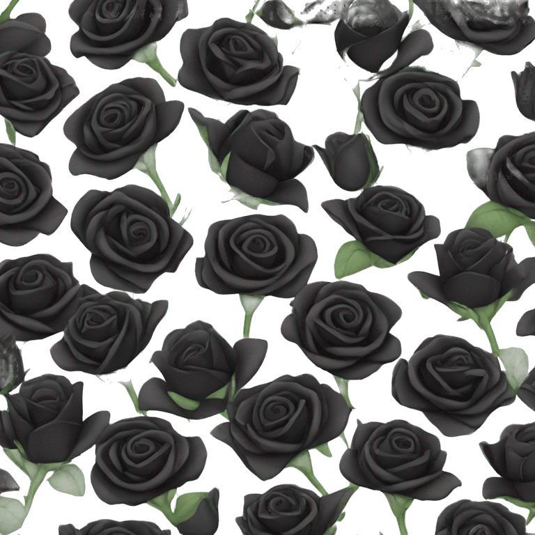 A bouquet of black roses  emoji