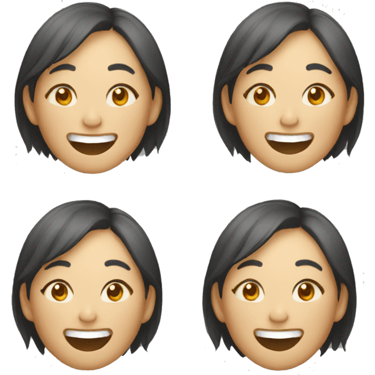 laughing asian woman emoji