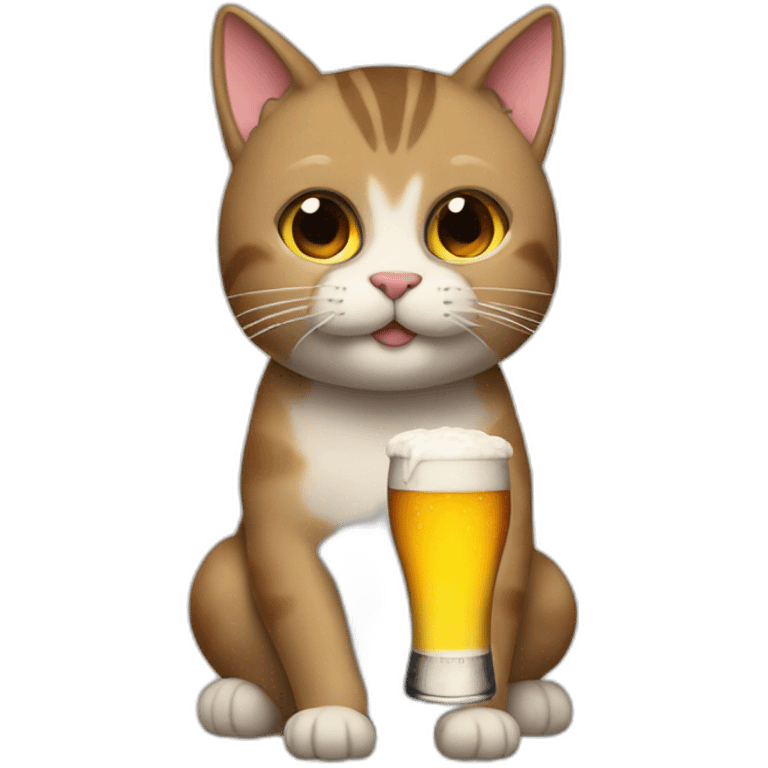 gato tomando cerveza  emoji