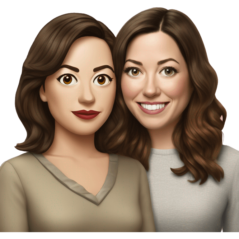 Aubrey Plaza and Kathryn Hahn emoji