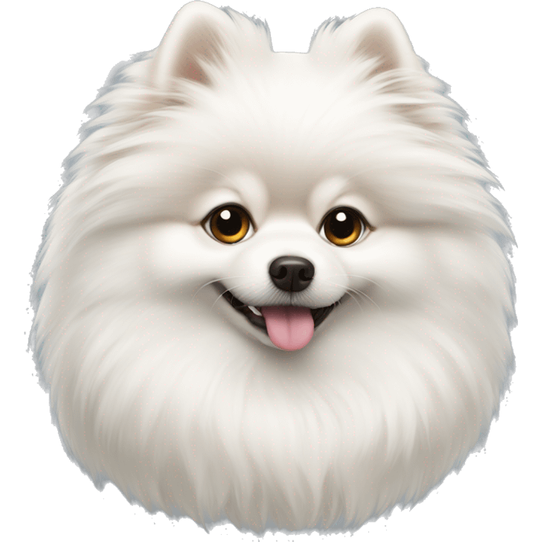 White pomeranian fluffy emoji