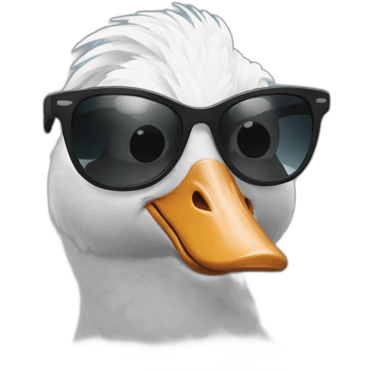 Goose in sunglasses  emoji