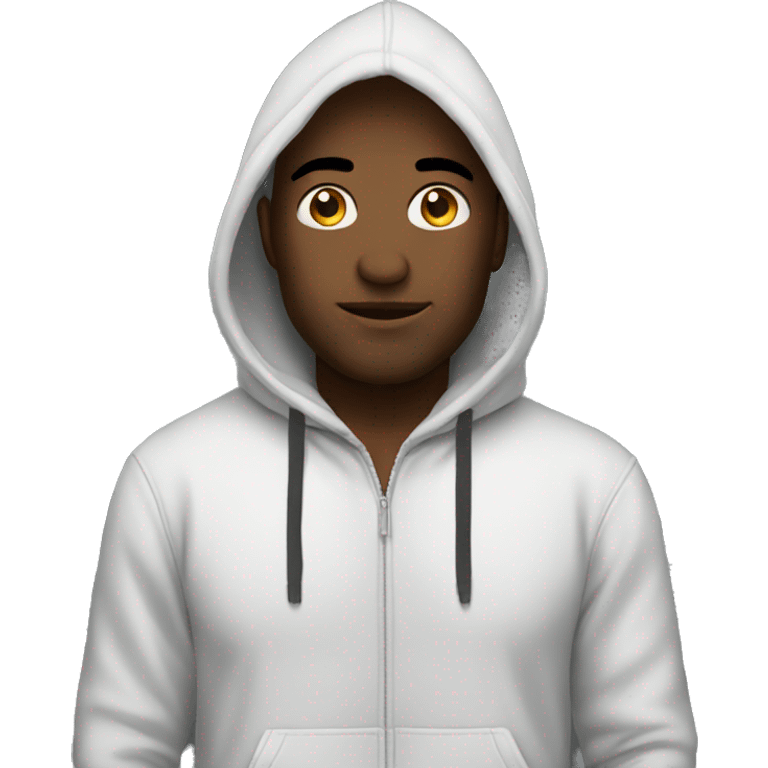 with hoodie emoji