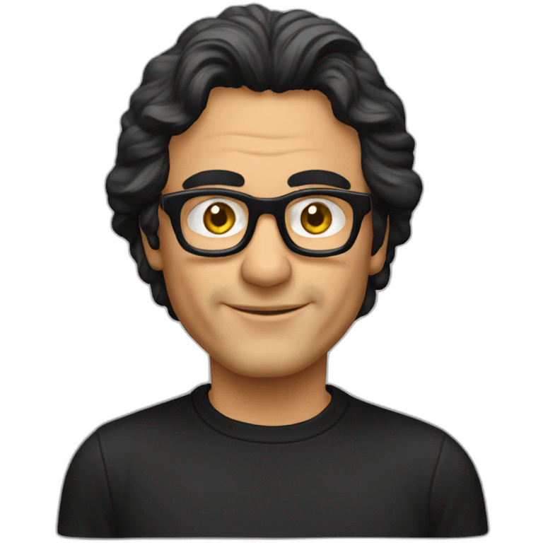 Al Bano with black t shirt emoji