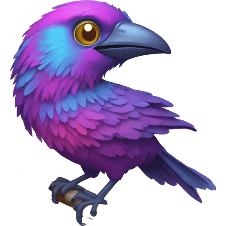 psychedelic bird  emoji