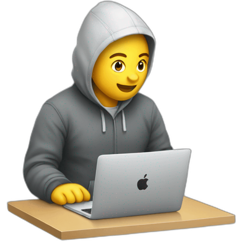 Chat qui travail sur un mac emoji