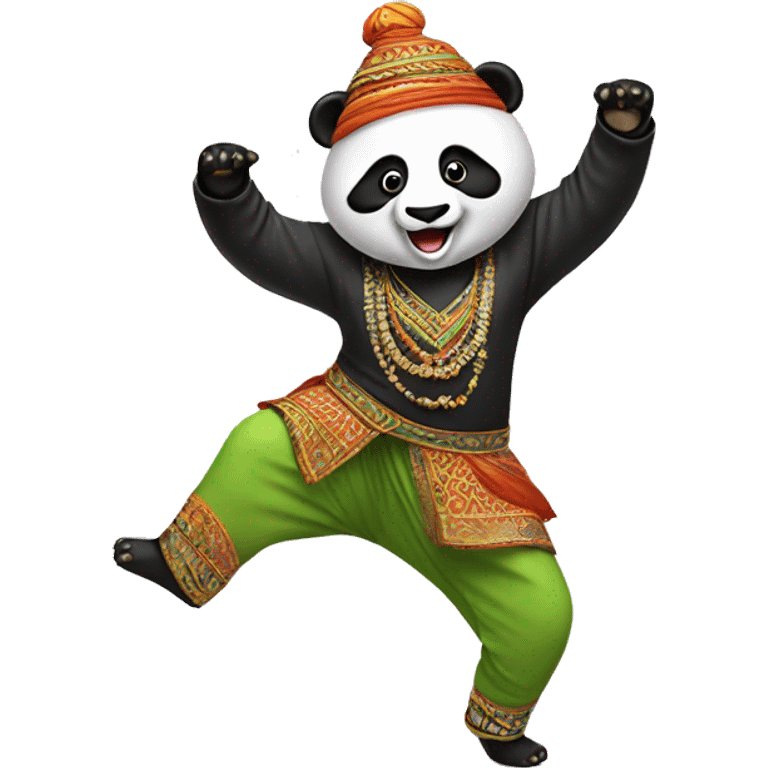 Panda doing bhangra emoji