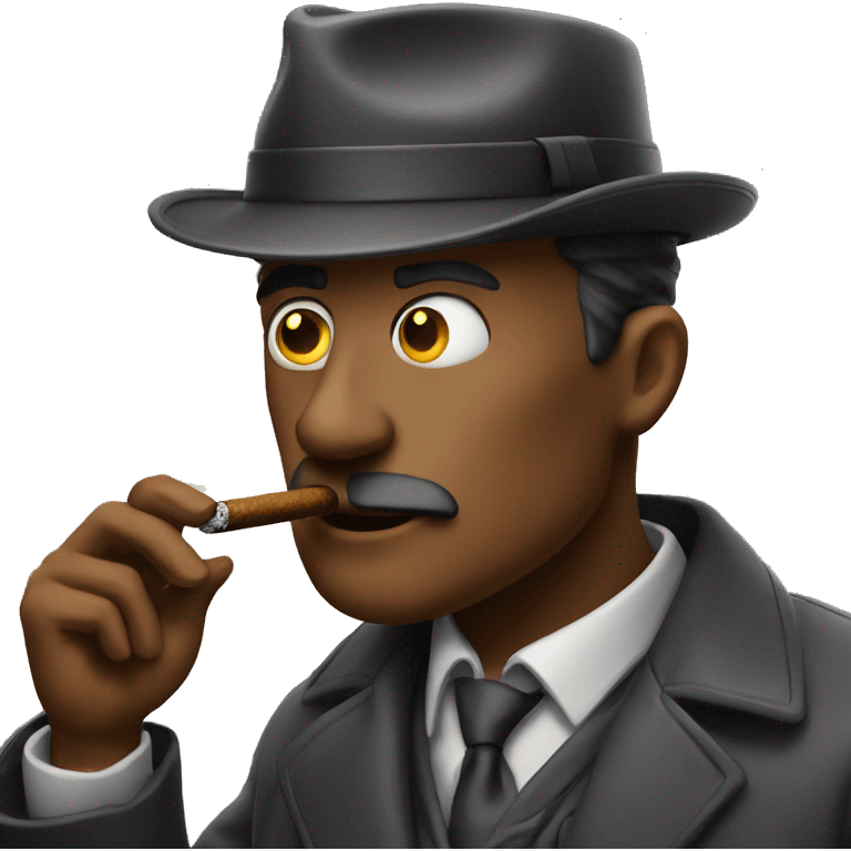 Detective smoking cigar emoji