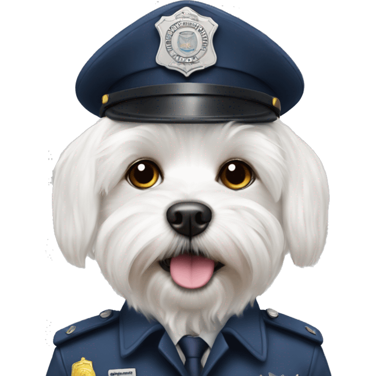 Maltese dog a policeman emoji