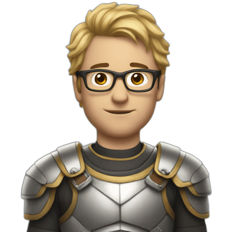 Nerd with armour emoji