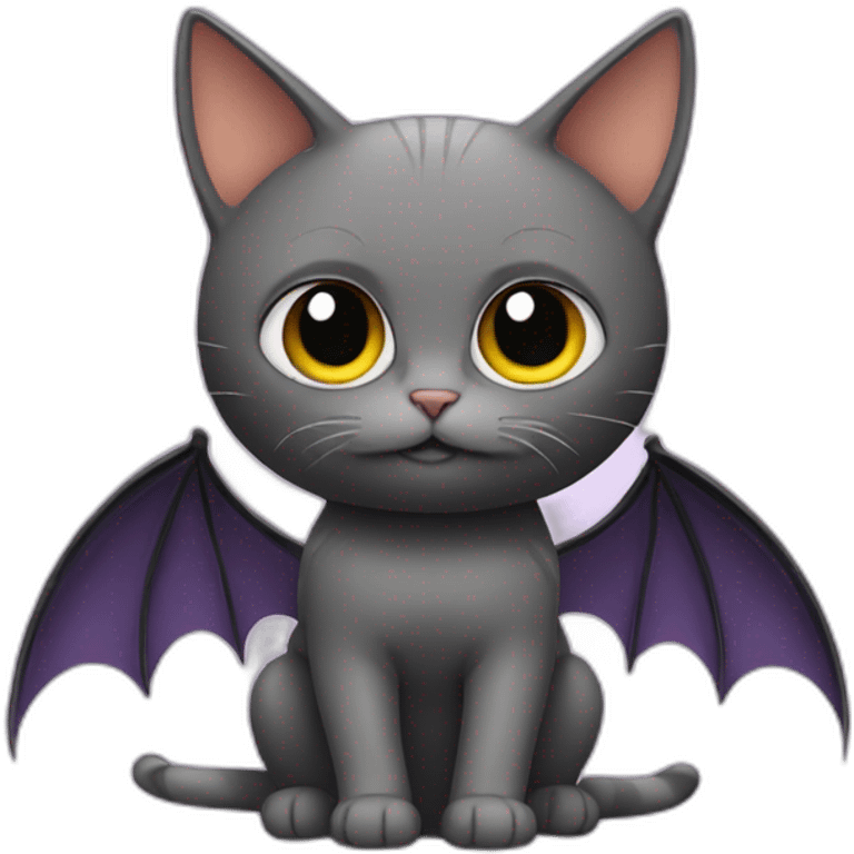 Cat with bat wings emoji