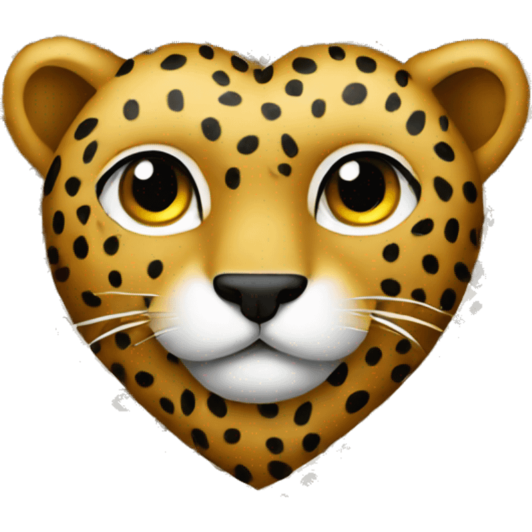 Heart with cheetah pattern  emoji