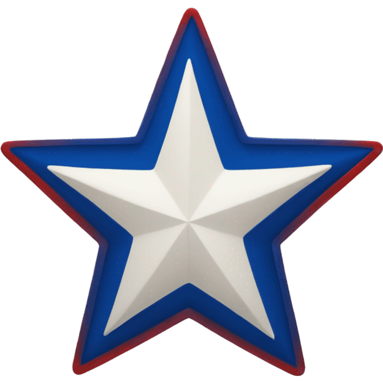 red, white and blue star emoji