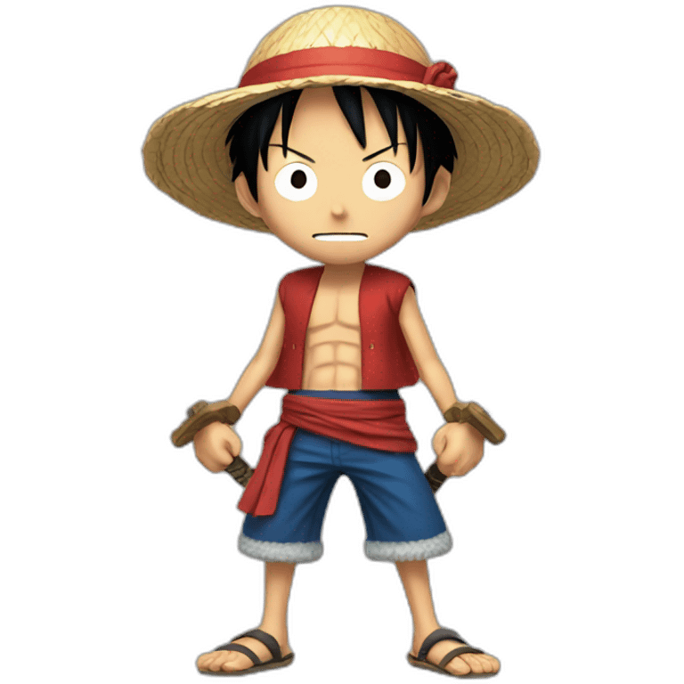 Luffy with katanas emoji