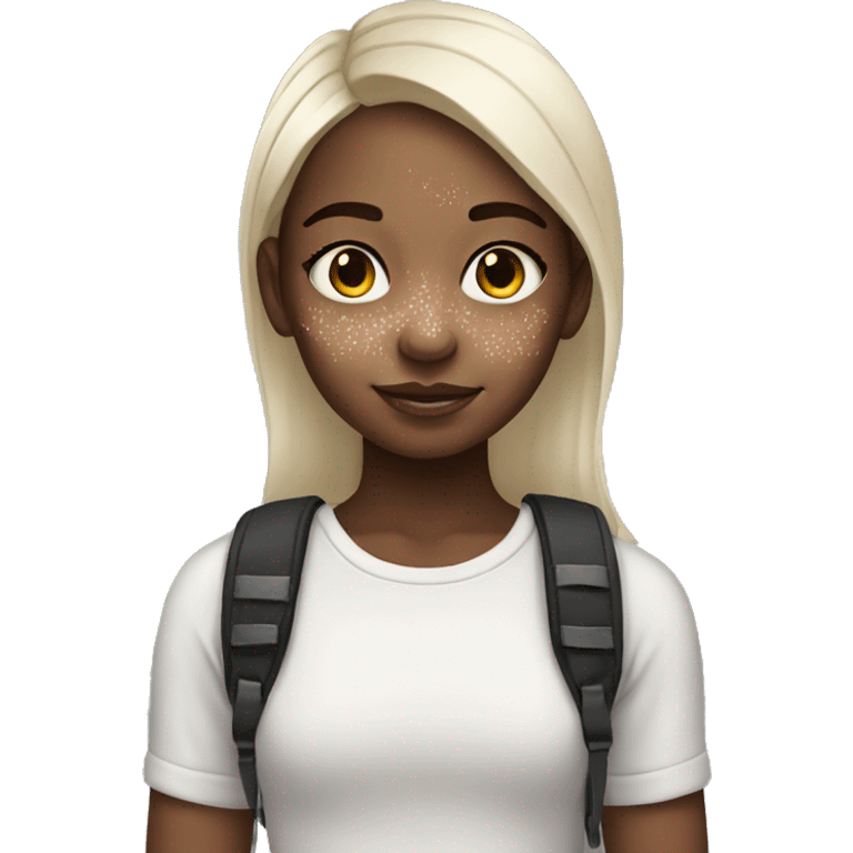 girl with vitiligo emoji