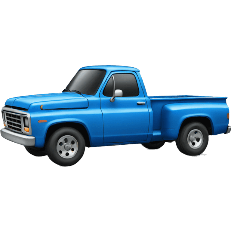 blue pickup truck side view emoji