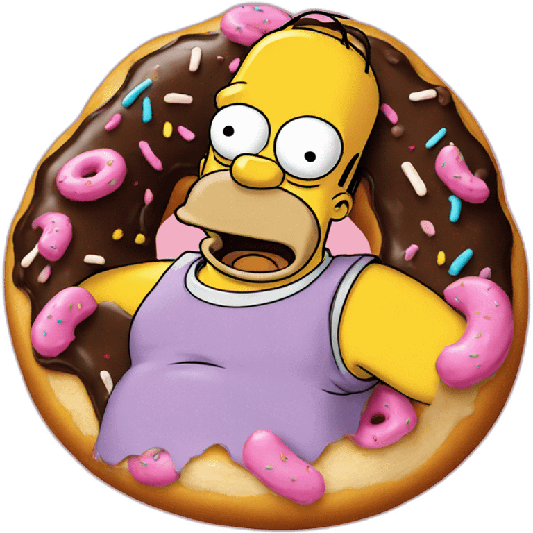 Homer simpson rat a donut emoji