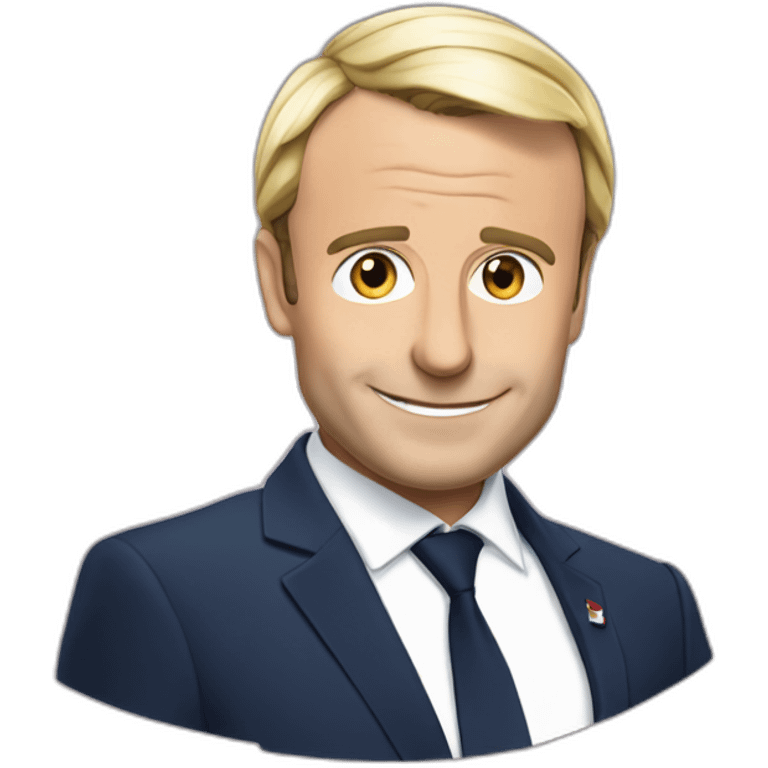 Macron in love with le pen emoji