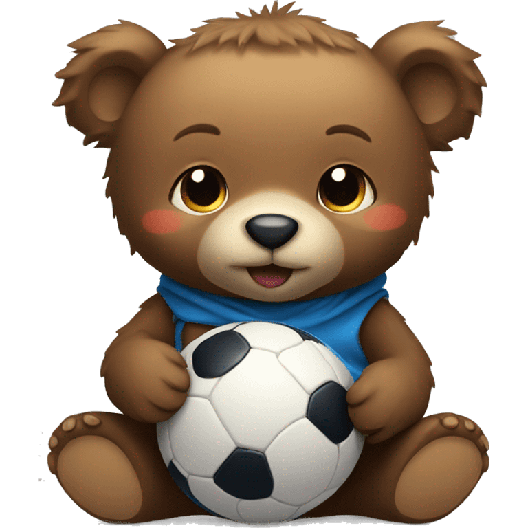 Little bear with a ball emoji