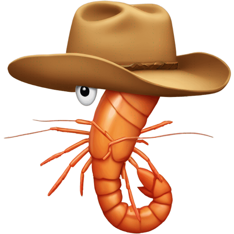 shrimp with a cowboy hat  emoji