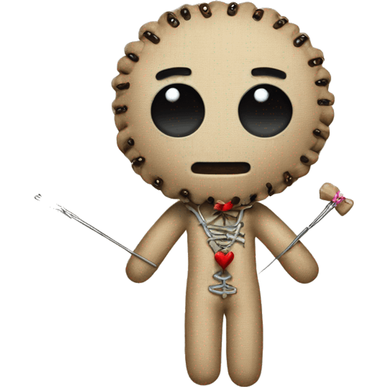 Voodoo doll with pins emoji