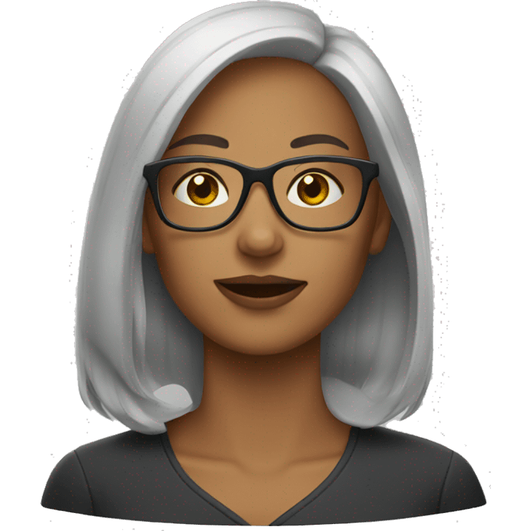 woman who wore glasses emoji