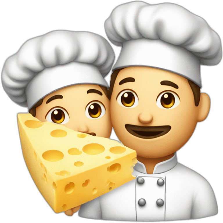 chefs kiss but with cheese emoji