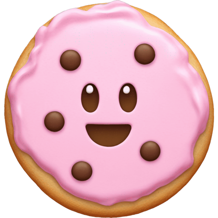 Pink pastel cookie emoji