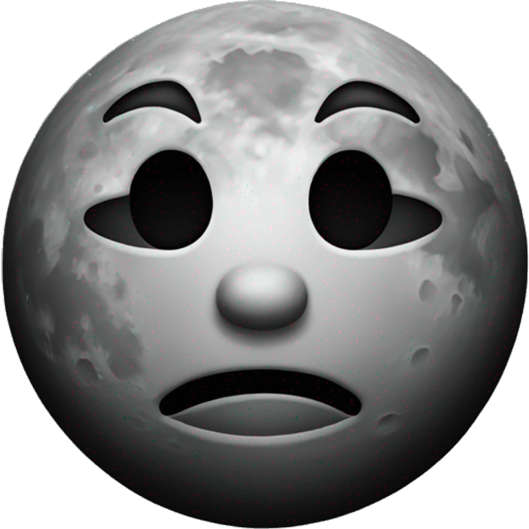 Moon black emoji