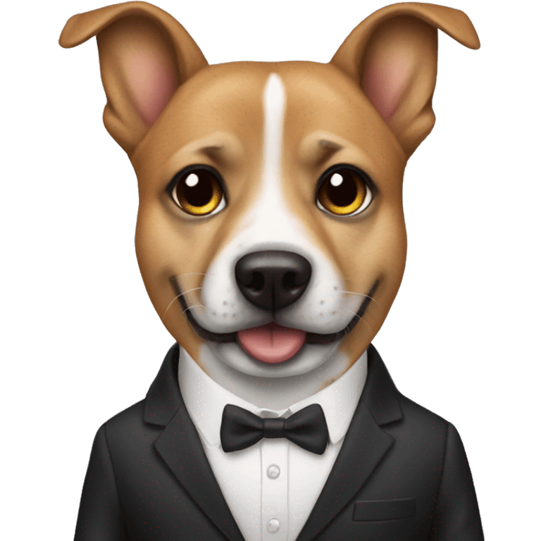 dog in a gay suit emoji