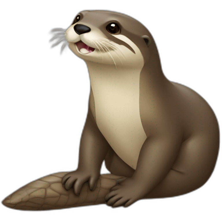 Loutre sure tortue emoji