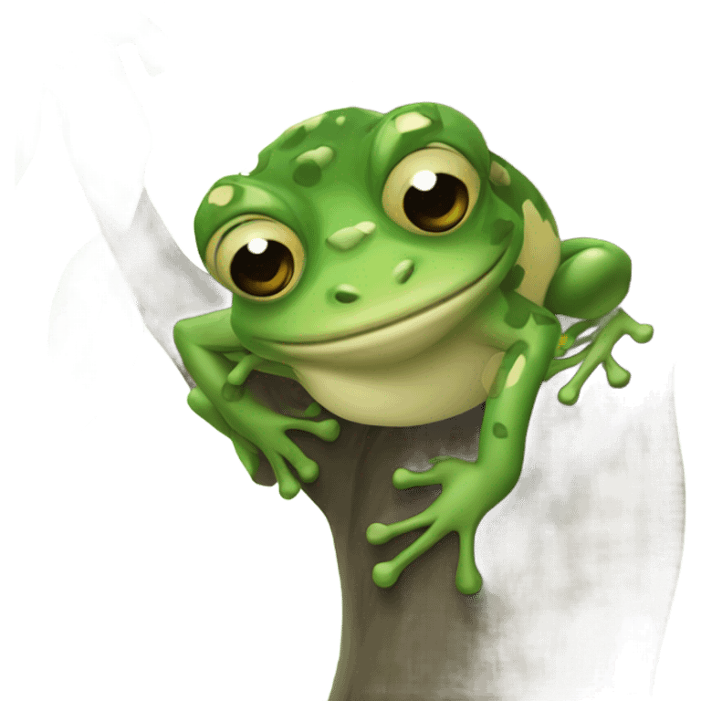 A frog in a tree  emoji