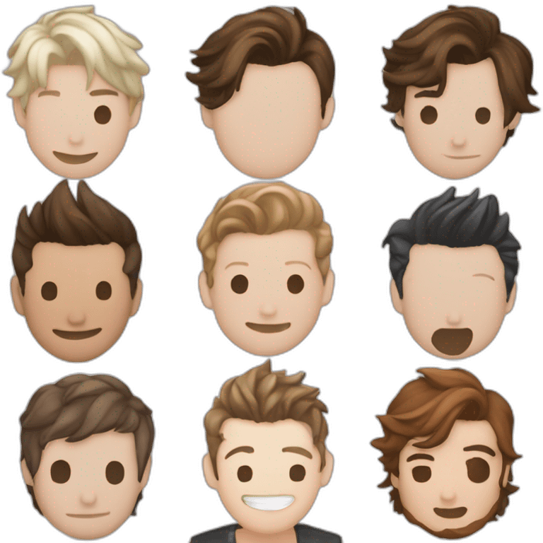 liam payne, louis tomlinson, harry styles, niall horan, zayn malik emoji