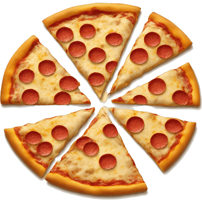 Pizza divided into 8 parts emoji