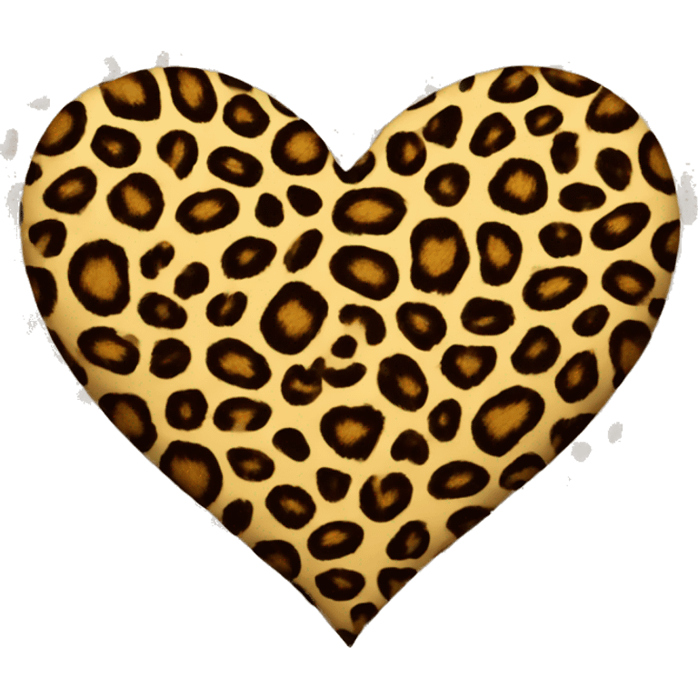 leopard print heart emoji